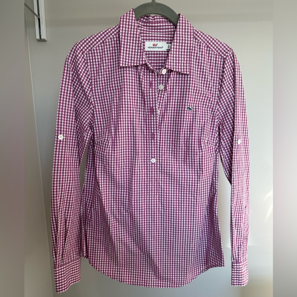 NWOT Vineyard Vines Gingham Button Up